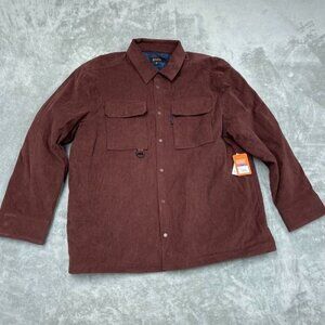 Bass Outdoor Mens XXL Rum Raisin Cord Worker Shirt $129 a0759